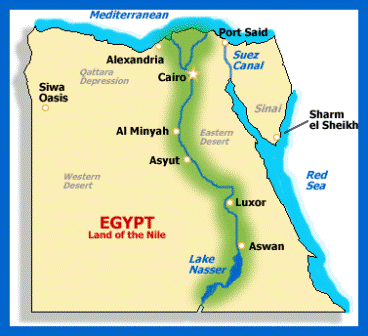 map new egypt